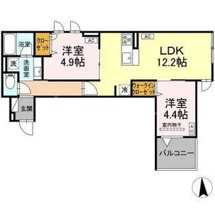 セレスティア荒川N【1階】の間取り