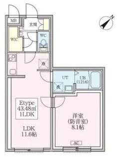 防音マンション スカイラシクラス平和台【1階】の間取り