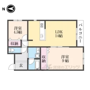 フォレスト木津B棟【3階】の間取り