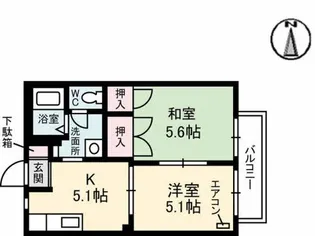 シャーメゾン高矢倉【1階】の間取り