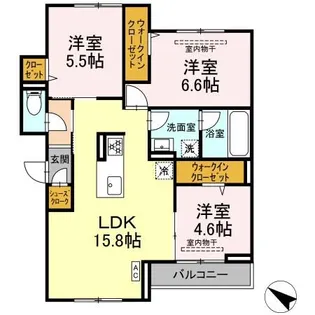 サン・クレール【2階】の間取り