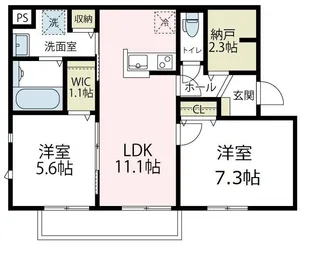 ラ・ショーム・ノワール【2階】の間取り