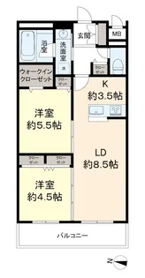京王ラフィネ橋本テラス【3階】の間取り
