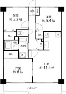 T′s garden光が丘【3階】の間取り