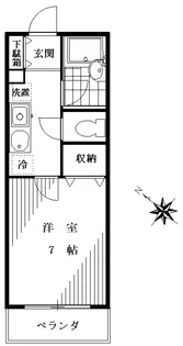 フォンティーヌ・ユニ【1階】の間取り