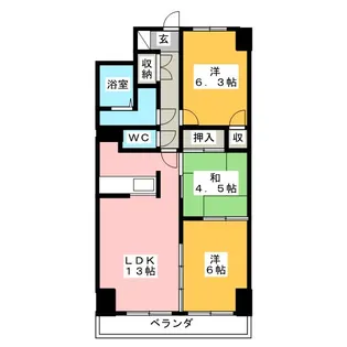 エスティメゾン鶴舞【12階】の間取り