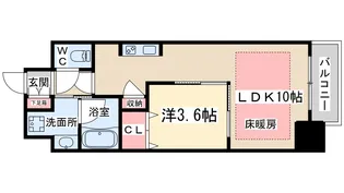 アーバネックス堂島【4階】の間取り
