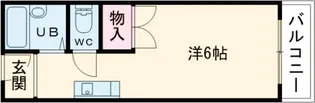 クリスタ久米田【1階】の間取り