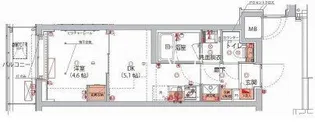ハーモニーレジデンス神楽坂ヒルズthird【2階】の間取り