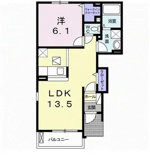 グリシーヌA【1階】の間取り