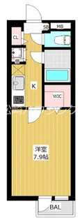 第二惣内ハイツ【2階】の間取り