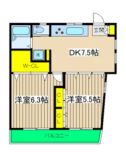 セラフィム横浜【1階】の間取り