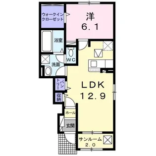 フルゥ【1階】の間取り