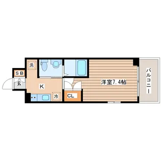 レジディア仙台上杉【8階】の間取り