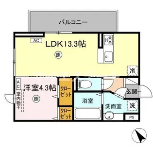 TORISIA新八代【2階】の間取り
