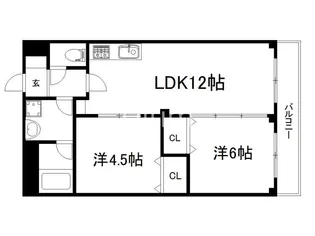 第2長栄マンション【2階】の間取り
