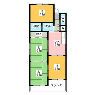 ハイツ太陽 B棟【3階】の間取り