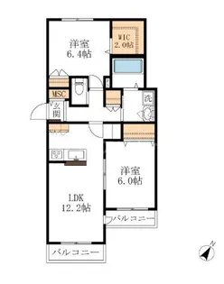 エスペランサ山手【2階】の間取り