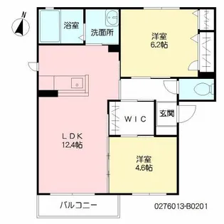プロムナード B棟【2階】の間取り
