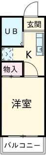 二ツ池ハイツ【3階】の間取り
