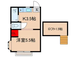 シャト-谷治3【2階】の間取り