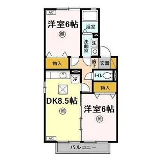 ベルコート ABCD【1階】の間取り