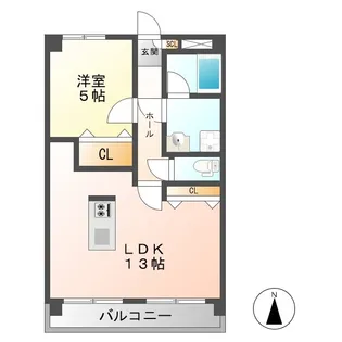 RENO BELLEZZA KASADERA【2階】の間取り
