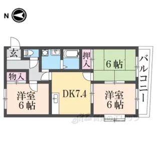 ウインステージ大鹿【3階】の間取り