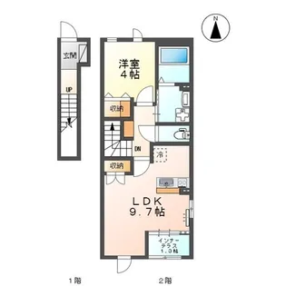 ポルテ・ボヌール【2階】の間取り
