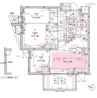 ピアース都立大学【2階】の間取り