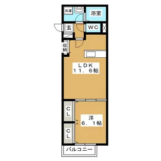 プレジオI【3階】の間取り