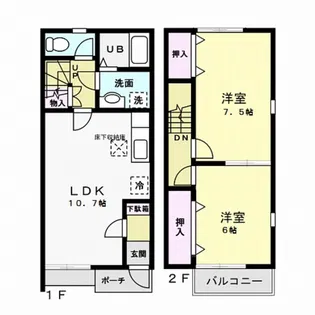 Saintpaulia(セントポーリア)【1階】の間取り