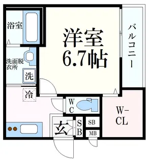 フジパレス甲東園II番館【1階】の間取り