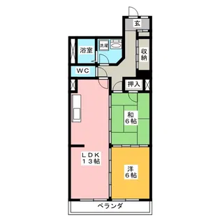 サンライズ大野【3階】の間取り