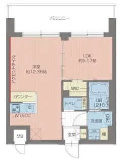 プレジオ葛西ASIAN【13階】の間取り