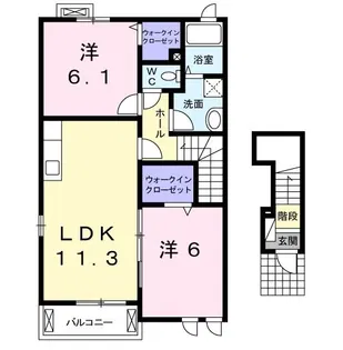 パッシオーネ J【2階】の間取り