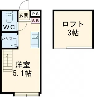 ハーモニーテラス経堂【2階】の間取り