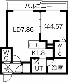 ヴァンテール月寒東【4階】の間取り