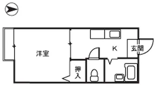フラットクレッセント【1階】の間取り
