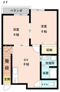 サークルワンA【2階】の間取り