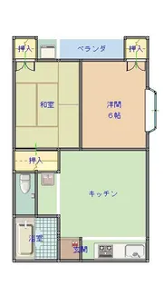 カキハイツ【2階】の間取り