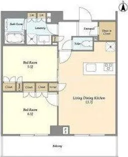 ディームス横濱神之木台【4階】の間取り