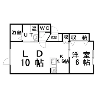 レインボーコート東川 B棟【1階】の間取り