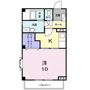 1Kの間取り画像