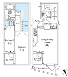 東京都目黒区三田2【マンション】の間取り