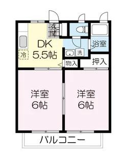 セゾンさつきA棟【2階】の間取り