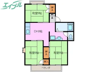 サエキハイツ【1階】の間取り