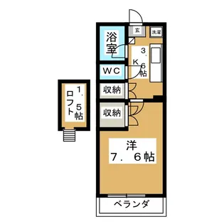 リトルリバー【2階】の間取り