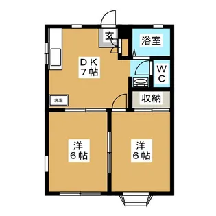カーサヒロ1番館【1階】の間取り