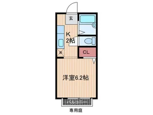 広島県安芸郡府中町石井城1【アパート】の間取り